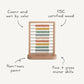 mushie Wooden Abacus Toy | Montessori Educational for Kids 2 Years+ | Muted Multicolor