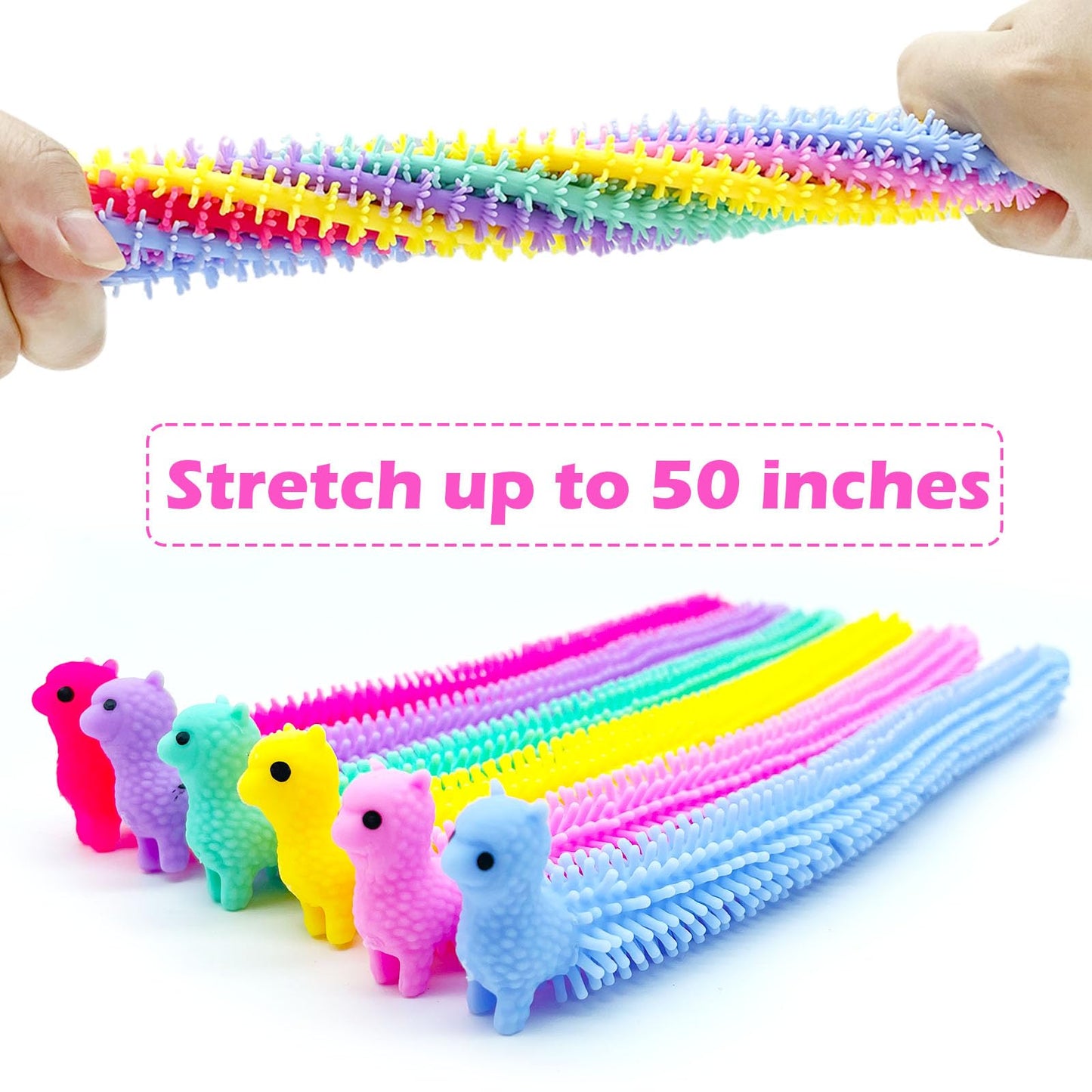 Jgalnim 30Pcs Alpaca Stretchy Fidget Toy,Stretchy String Fidgets Sensory Toys,Stretchy Strings Worm Toy For Children,Kids Or Adu