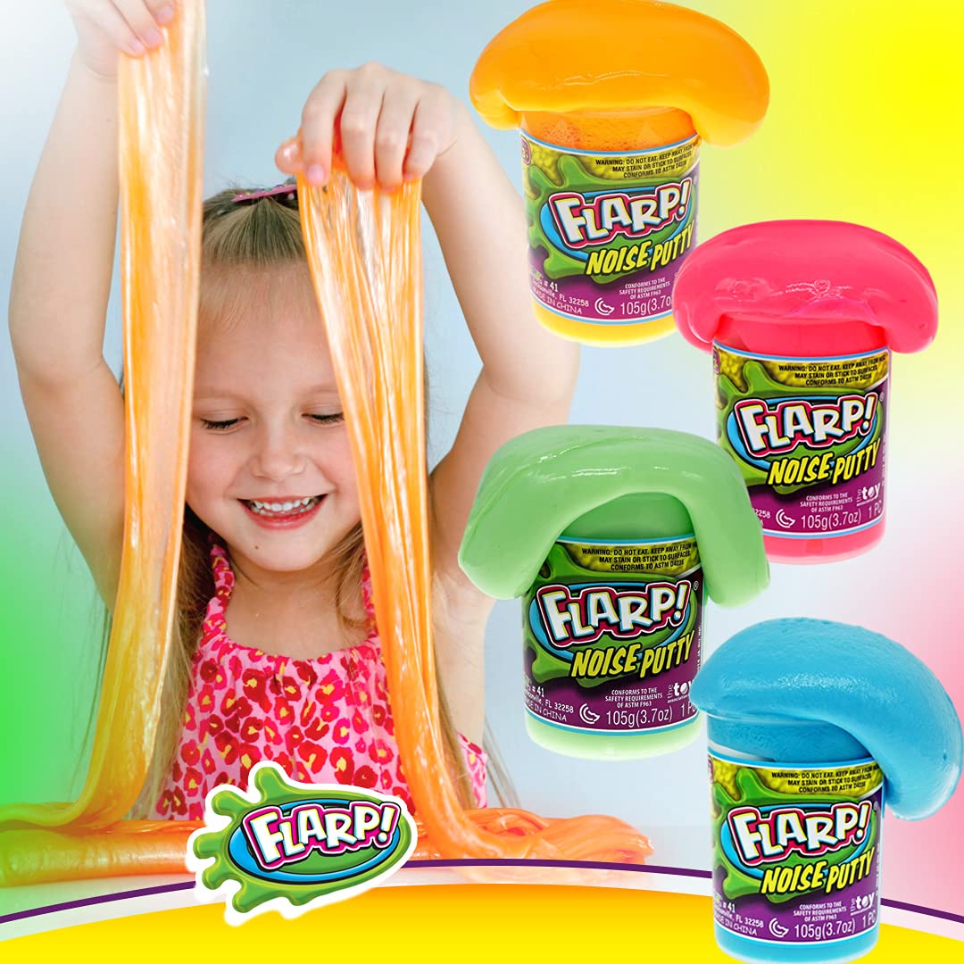 Ja-Ru Scented Flarp Noise Putty (1 Slime Pack) Mochi Squishy Toys Non Sticky Slime For Kids. Fart Noise Maker. Sensory Stress Toy. Mini Slime Party Favors. 10041-1P