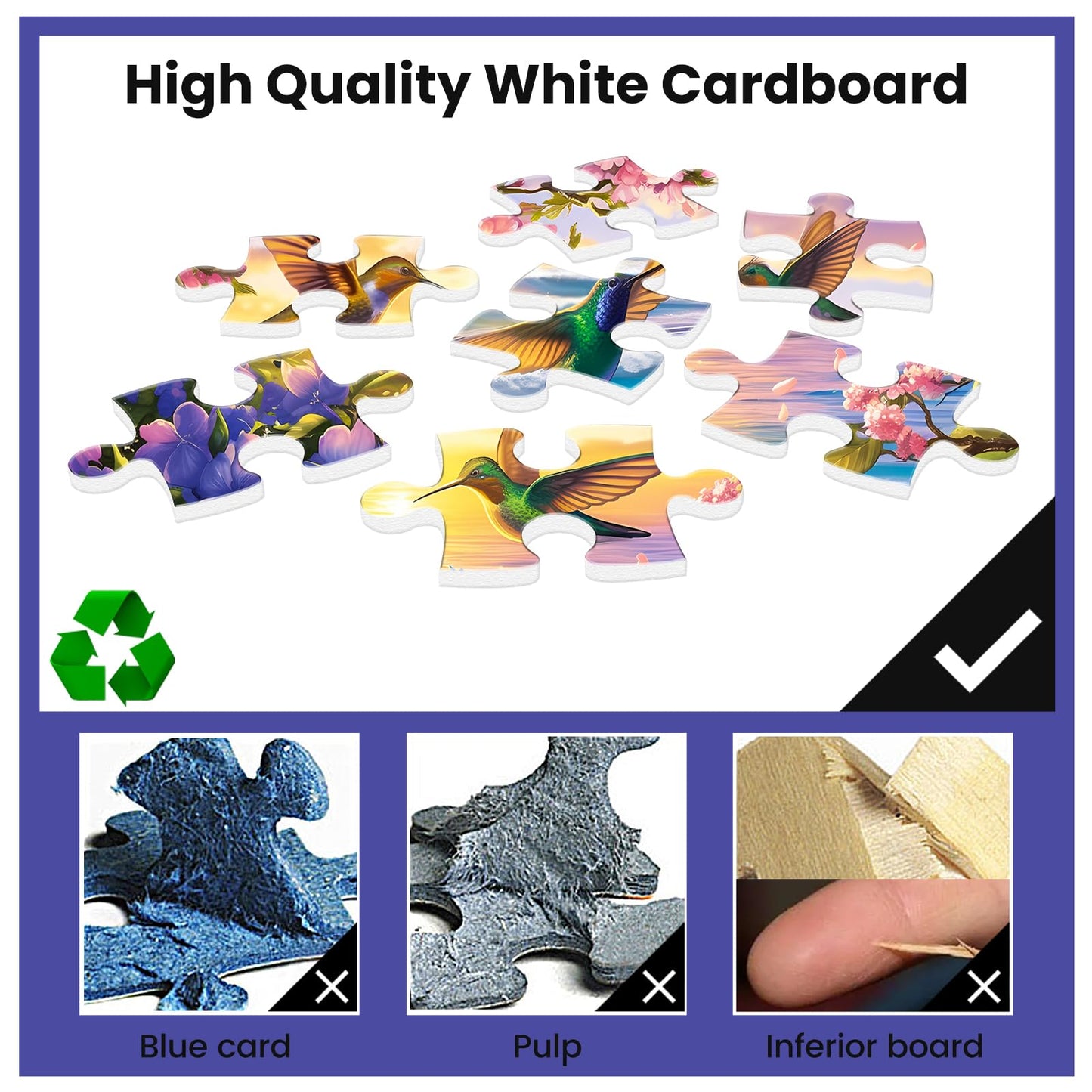 300 Pieces Puzzles for mature-themed Jigsaw Puzzle 300 Piece Puzzle Children Elderly Puzzle Hummingbird Beach Flower Puzzle Gift for Mom Dad Family Friend Family Activity Games Home Decor Wall Art 20.5x15IN