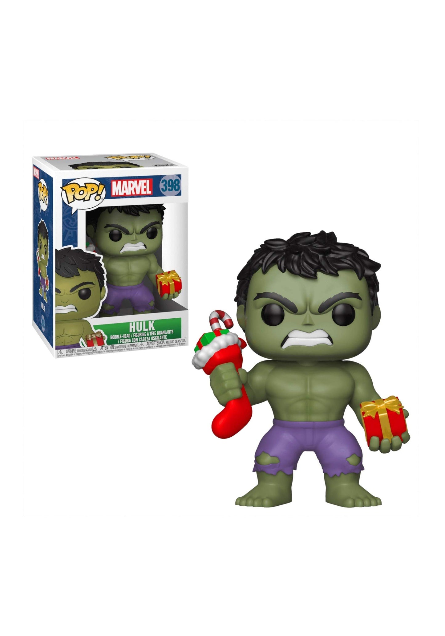 Funko Pop Marvel Holiday Hulk Collectible Figure, Vinyl, Multicolor, Model 33984
