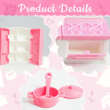 10 Pieces Mini Kitchen Set Dollhouse Kitchen Miniature Kitchen Set Doll Mini Kitchen For Kids Doll House Furniture And Accessories Set Mini Dollhouse Furniture 1 12 Scale