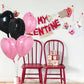 TONIFUL 30Pcs 18 Inch Pink Black Heart Balloons Valentines Day Heart Shape Foil Mylar Balloons Decoration for Romantic Valentine