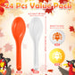 JellyArch 48 Pcs Autumn Thanksgiving Party Game Spoon Relay Race Toy Set, Pumpkin Maple Leaves Fall Themed Ball and Spoon Race G