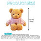 AUCOOMA Teddy Bear Stuffed Animal Cute Teddy Bears Plush Pink Hoodie Gifts for Kids 11.8