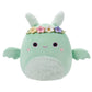 Squishmallows Original 7.5-Inch Tove The Mint Green Mothman Plush with Flower Crown