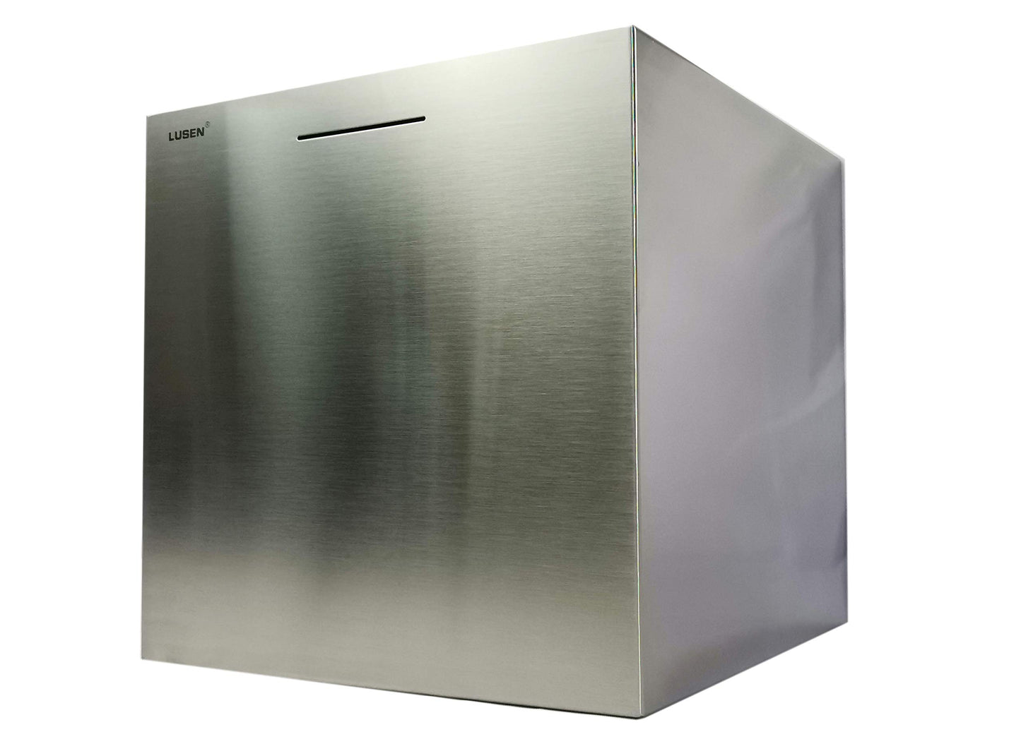 Lusen Piggy Bank Made Of Stainless Steel,Biggest Safe Box Money Savings Bank For Kids,Can Only Save That Cannot Be Taken Out (12Inx12Inx12In)