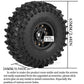 RcarmubWow RC 1.0'' Beadlock Wheels and Tires for RC Crawler 1/18 TRX4M,1/24 SCX24,Brass 1.0 Beadlock Wheels RC Rims w/ 1.0 Bead