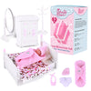 Babeside Mini Silicone Baby Dolls, 3 Inch Realistic Newborn Baby Dolls Full Silicone Sleeping Little Baby Dolls Mini Real Life Baby Girl Miniature Baby With Playset Accessories(Pink)