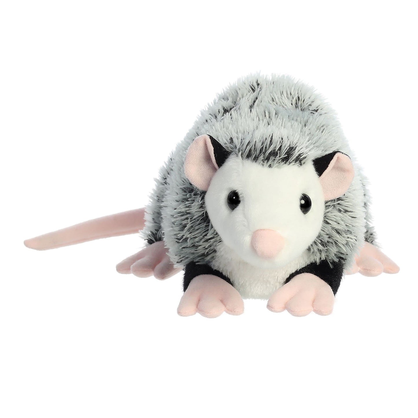 Aurora® Ozzie Opossum™ Stuffed Animal - 12" Black Plush - Polyester - Adorable Flopsie™ Model 31933