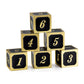 DNDND D6 Metal Dice Set, 6 Pieces 6 Sided Metal Die with Free Black Velvet Bag for DND Pathfinder Shadowrun or GURPs (Black with