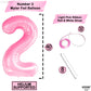 Katchon, Giant Pink Number 2 Balloon - 40 Inch, Two Balloon | Light Pink 2 Balloon Number | 2Nd Birthday Decorations For Girl | 2 Year Old Birthday Decorations Girl, Two Sweet Birthday Decorations
