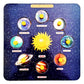 El Smo Wooden Solar System Puzzle, Educational Learning Tray, Solar System Puzzle Board For PreSchool Kids