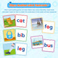 Learning Toys For 3 4 5 Years Old Kids - 116Pcs Short Vowel Letters Sorting Spelling Reading Toy Set With Double-Sided Flash Cards, Preschool Kindergarten Learning Activities Toy For Boys Girls
