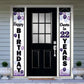 LASKYER Happy 22nd Birthday Decorations,22nd Purple Balloon Birthday Theme Door Hanging Banner Sign,22 Years Old Bday Party Supp