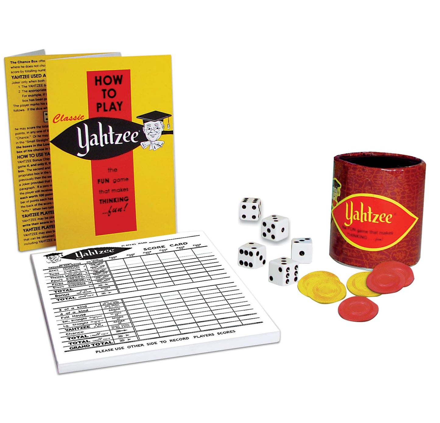 Classic Yahtzee With Retro Artwork, An Exciting Game Of Skill And Chance With Original Components, By Winning Moves Games Usa, For Ages 8 And Up, 2 Or More Players (1167)