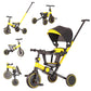 Tricycle for Toddlers 1-3, 6 in 1 Toddler Balance Bike for Boy Girl, Folding Toddler Tricycle with Push Handle, Removable Canopy