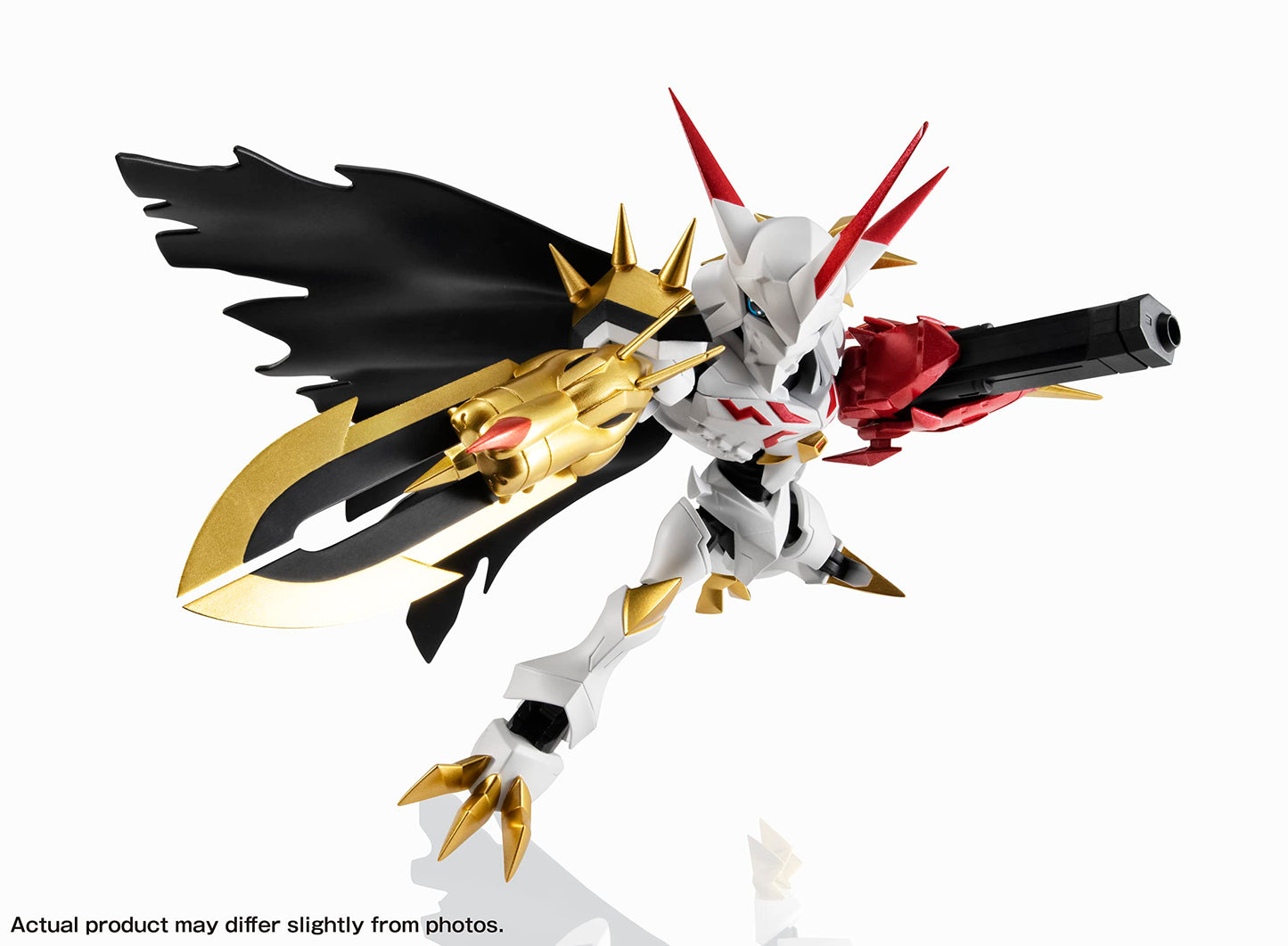 TAMASHII NATIONS Omegamon Alter-S Action Figure, 3.5" Silver and Black, PVC, Model BAS64992 - Digimon Adventure NXEDGE Style