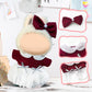 17cm Doll Clothes Labubu Clothes for 6.7inch(17cm) Dolls enhanced Doll Outfit with Hat and Accessories(Clothes Only) (Red White)