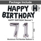 Naninuneno 71St Black Silver Birthday Party Decorations For Boys Girls, Happy 71 Birthday Party Supplies With Black Happy Birthd