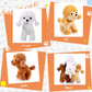 Sumind 9 Pcs Valentine Mini Plush Dog Stuffed Animals Bulk Dog Plush Party Favors Small Soft Plush Dog Toy For Easter Goodie Bag Fillers Baby Show Birthday(Poodle Puppy)