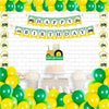 Untumble Tractor Theme Birthday Decoration Kit In Multi Color With Bunting, Danglers,Cake Topper,And Balloons  (Pack Of 23)