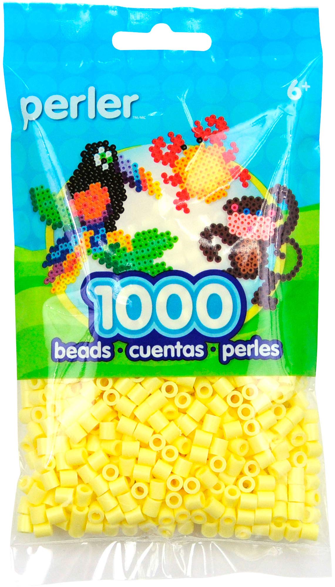 Perler PBB80-19-19056 Beads Fuse Beads for Crafts, 1000pcs, Pastel Yellow, Small