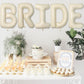 Biapian 40 Inch Bride Letter Balloons, Big Cream Bride Foil Balloons, 5 Pcs Giant Foil Large Aluminum Balloon Helium For Wedding