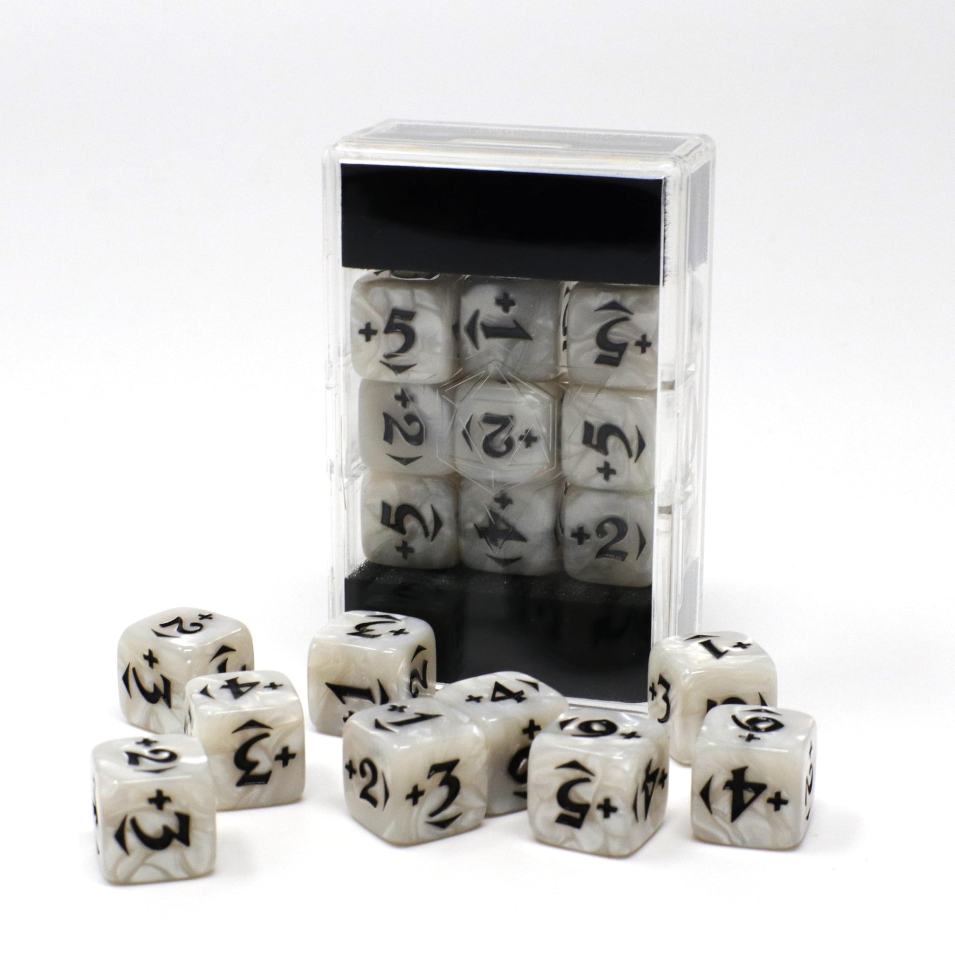 Magic The Gathering Spindown 14mm d6 Counters - 9 Piece MTG Custom Design w/Directional Indicators - Plus Power Pack