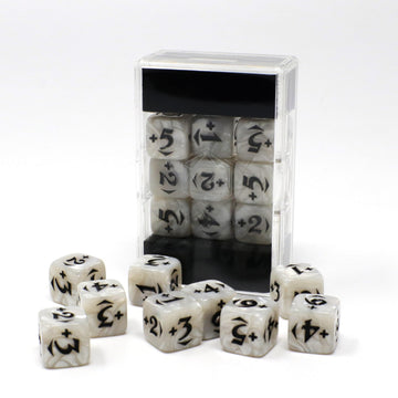 Magic The Gathering Spindown 14mm d6 Counters - 9 Piece MTG Custom Design w/Directional Indicators - Plus Power Pack