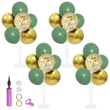 Zjdhpty Sage Green Balloon Stand Centerpiece Table Decorations For Birthday Baby Shower Woodland Party Decorations(Sage Green Se