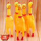 Rubber Chicken Screaming Chicken Squeaky Chicken Noise Shrilling Shrieking Squawking Chicken Noisemaker Novelty Gadget for Dogs Pets (11.8 Inch  10 Packs)