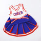 Woohand Cheerleader Costume For Girls Cheer Uniform Outfit Halloween Cheerleading Outfit Set Fancy Dress For Party Birthday 5-12