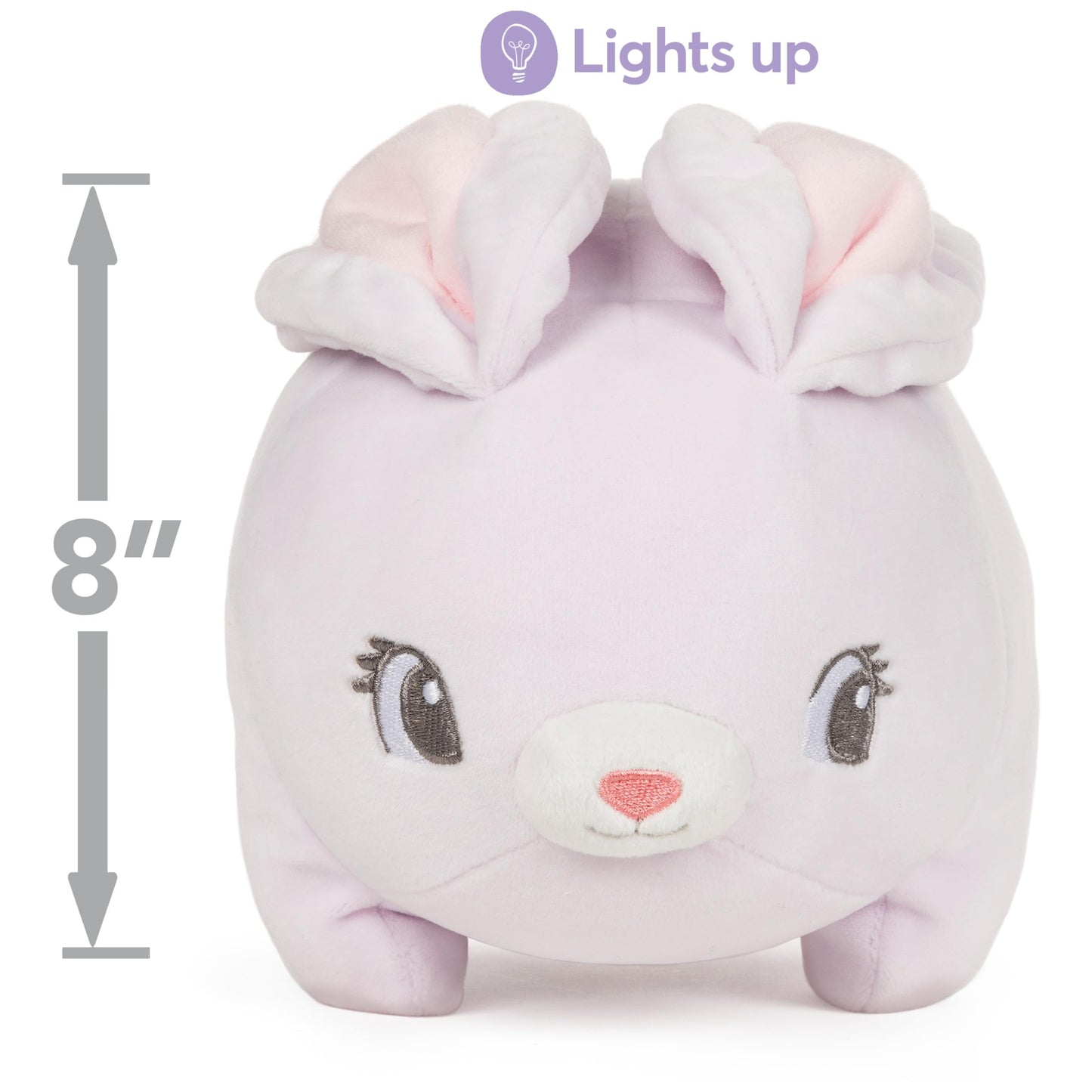 GUND Glow Bops BunBop Bunny - Touch Activated LED Plush Toy, 8”, Bunny, High Quality Materials