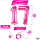 Katchon, Hot Pink 17 Balloon Numbers - Giant, 40 Inch | 17 Birthday Balloons | Hot Pink 17Th Birthday Decorations For Girls | Hot Pink 17 Balloons Numbers For Pink 17Th Birthday Party Decorations