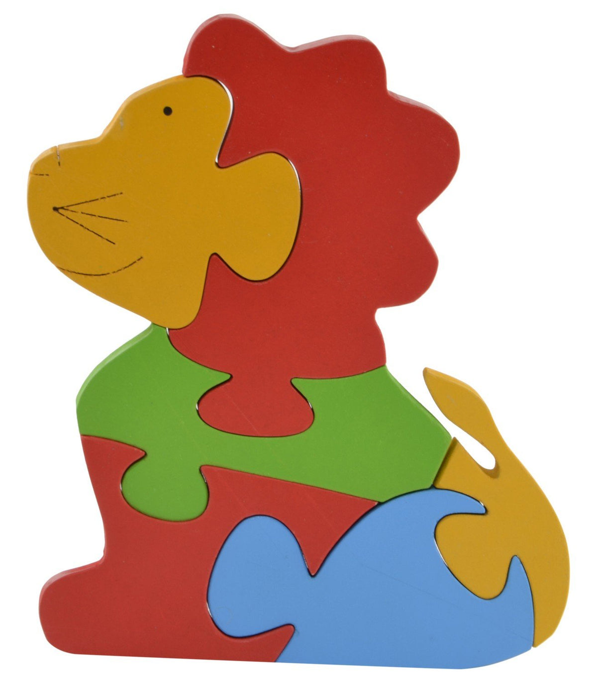 Skillofun Wooden Take Apart Baby Puzzle Large  Lion, Multi Color