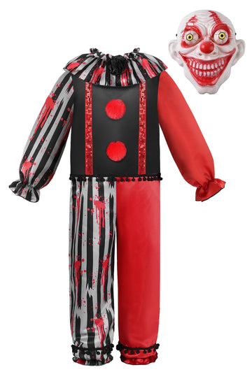 Relibeauty Killer Clown Costume Scary Clown Costume For Kids With Clown Mask 110