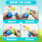 Light up Easter Eggs Hunt Supplies for Kids, 8 Pack Easter Basket Stuffers Fillers for Toddler Boys Girls, Spinning Tops Toys Gi