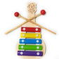 Crafts India Wooden Xylophone For Kids Musical Toy With 5 Notes Multi Color