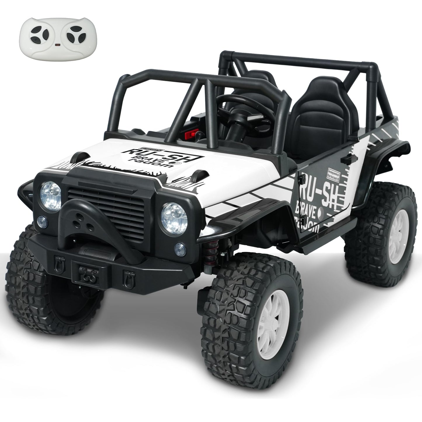 wanan 24V 5AH 2 Seater Power Wheels for Kids, 4WD Kids' Electric Vehicles with Remote Control for Girls & Boys, UTV Ride On Car 
