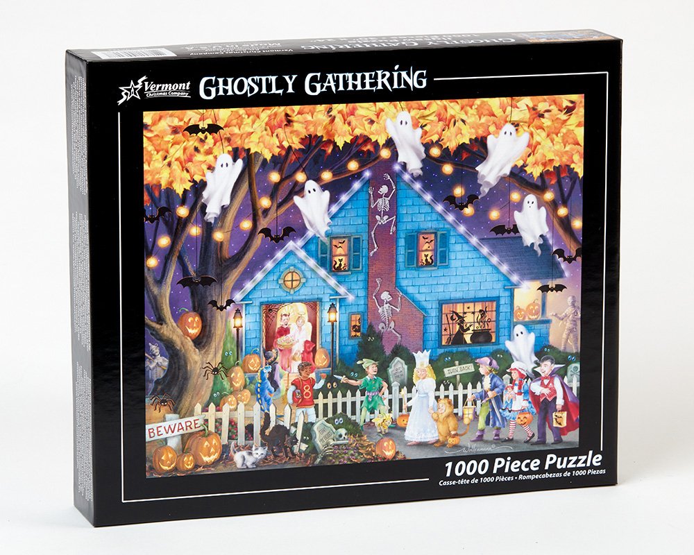 Vermont Christmas Company Ghostly Gathering Halloween Jigsaw Puzzle 1000 Piece