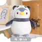 Meleceri Cute Penguin Panda Plush Toy,9.8'' Stuffed Animal With Panda Costume Outfit,Christmas Birthday Gift