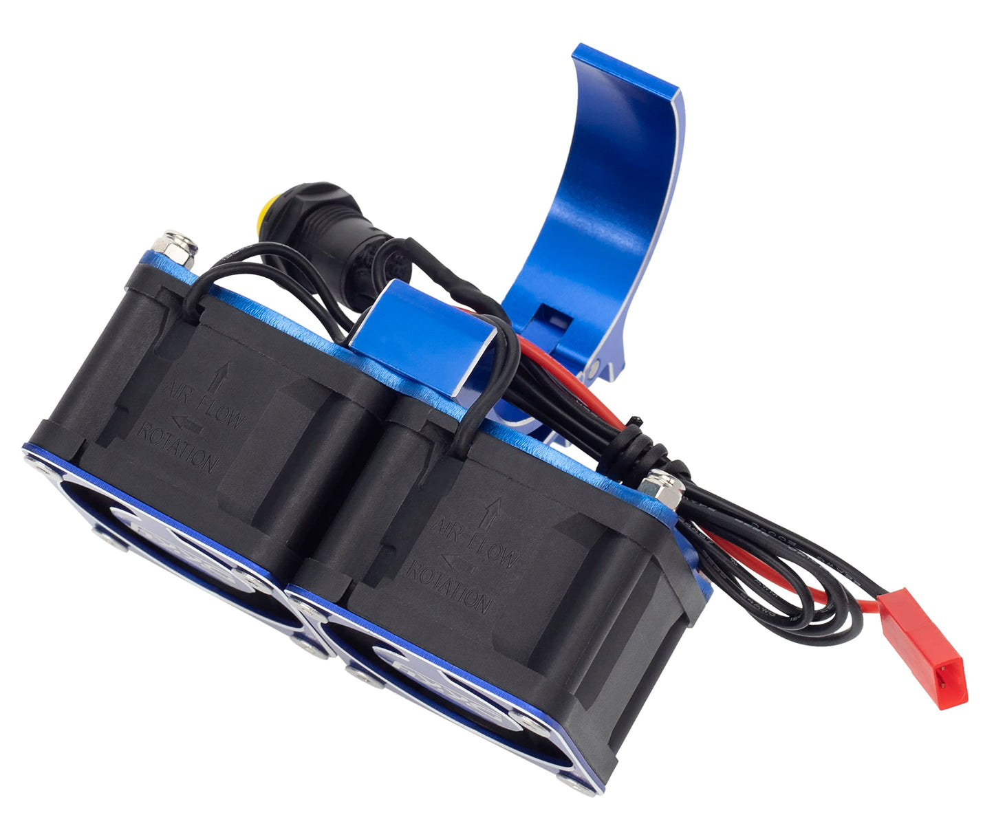 DKKY RC Motor Cooling Fan Heatsink 21000 RPM with 47-51mm Adjustable Mount for 1717 4985 Motor and ARRMA Infraction Felony Limit