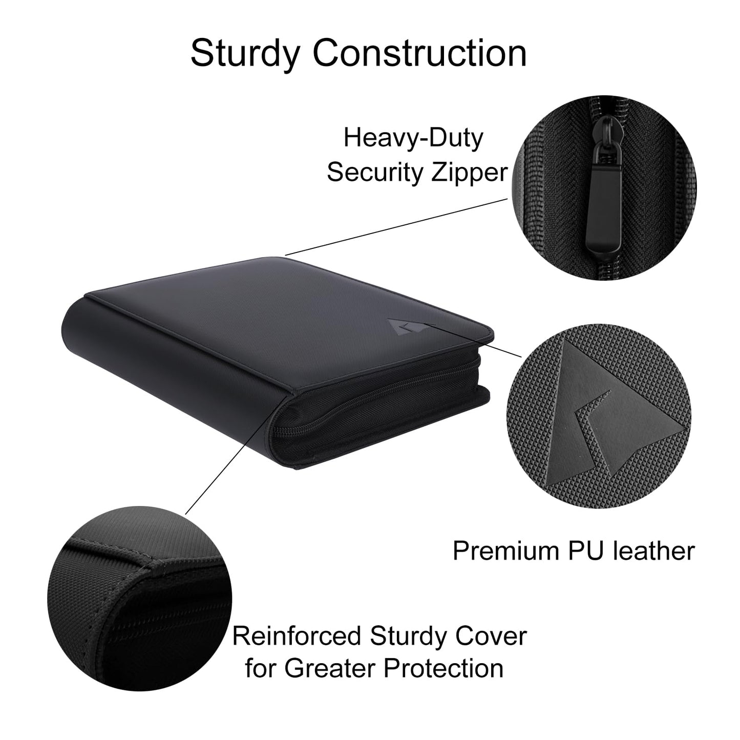 Rayvol Jumbo Card Binder Size Xl, Fits 80 Xl Jumbo Cards -Includes 80 Sized Xl Penny Sleeves, Ringless Jumbo Card Binder For Ove