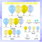 Funhot Blue Yellow Balloon Garland Arch Kit, Light Blue And Yellow Latex Balloons Large Maca Blue Yellow Party Balloons For Kids