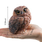 Taba Squishy Owl Kit - Handmade Realistic Silicone Big Animal Toys For Stress Relief (Brown)