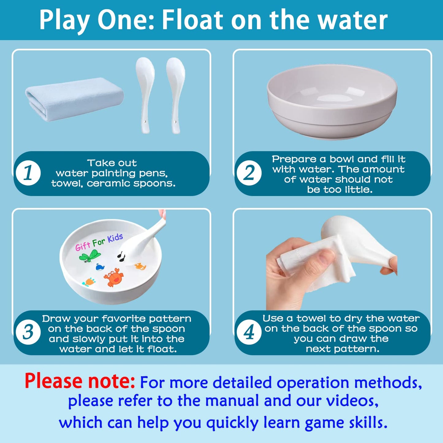 Irwpitw Magic Drawing Pen Bundle, 8 Colors Magical Water Painting Pens For Kids, Kiddies Create Magic Pen Floating Ink Drawings