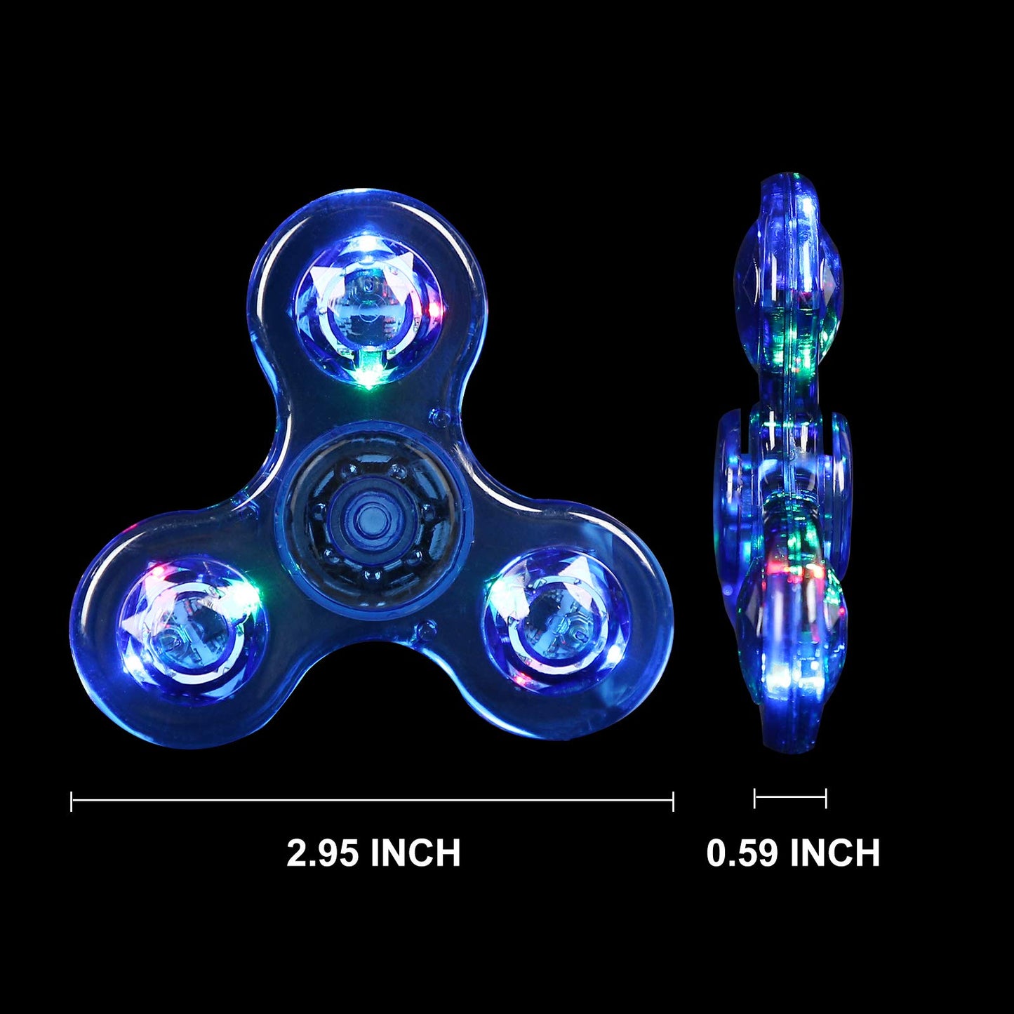 Scione Led Fidget Spinners, Light Up Sensory Fidgets Toys For Kids, Glow In The Dark Toy For Kid 4-8-12, Adhd Anxiety Stress Relief Toys For Adults, Easter School Classroom Exchange Gifts For Kids
