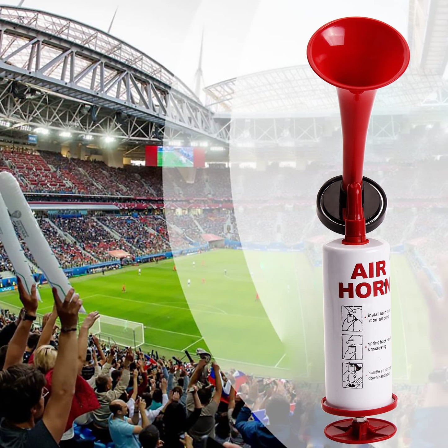 Handheld Pump Air Horn, Banhao Warning Cheering Horns Sports Events Loud Horn Loud Noise Maker Safety Horn For Boats Cars Party