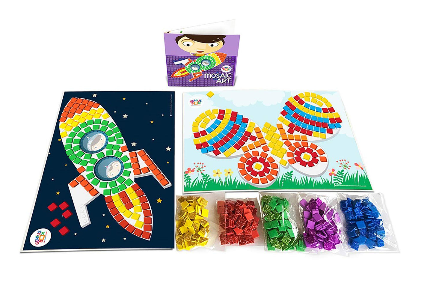 Genius Box Art And Murals Toddler Kit | 8 In 1 Creative Diy Activity Kit | Puzzles Game For Over 5 Years Kids | Fun Learning Toy